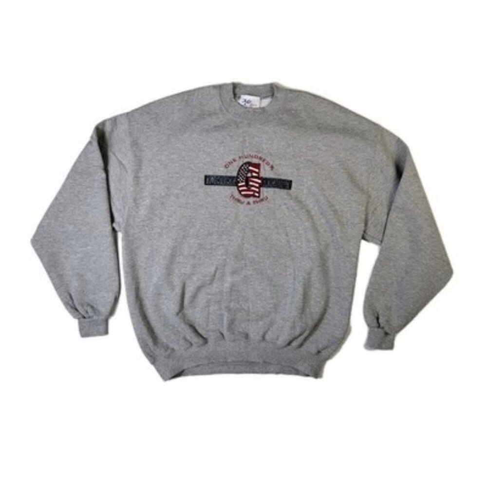 M&C Sport Sweatshirt Men's XL American Grandpa One Hundred % Gray Crew Patriotic